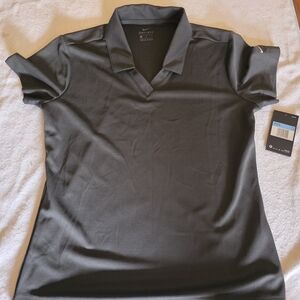 NWT Nike Women's Grey Button Down Shirt